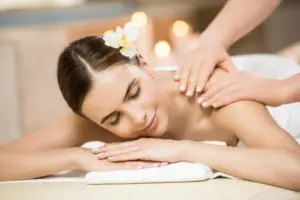 woman in massage salon