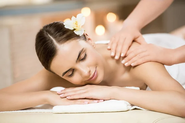 woman in massage salon